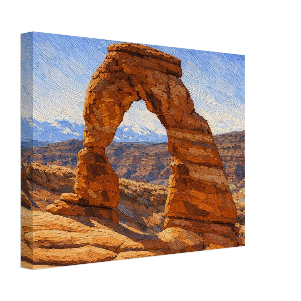 Utah Arch Canvas Print | Digital Oil Painting Art | Sunrise, Day, Suns ...