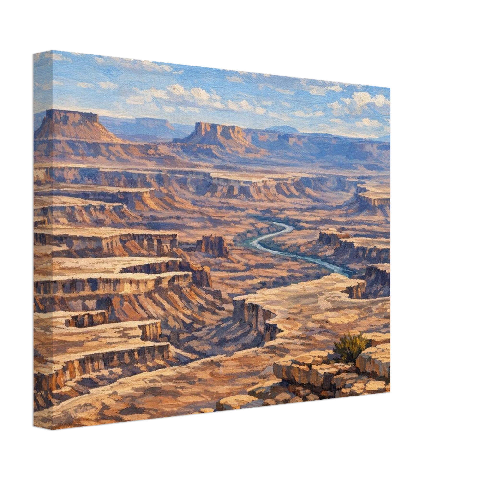 Canyonlands National Park during day canvas print displayed on a clean white background, showing the full artwork, gallery‑wrapped edges, and professional product presentation.
