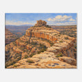 Bears Ears Cliffs from Cedar Mesa during daytime canvas art displayed on a clean white background, showing the full artwork with crisp gallery‑wrapped edges and professional product presentation.