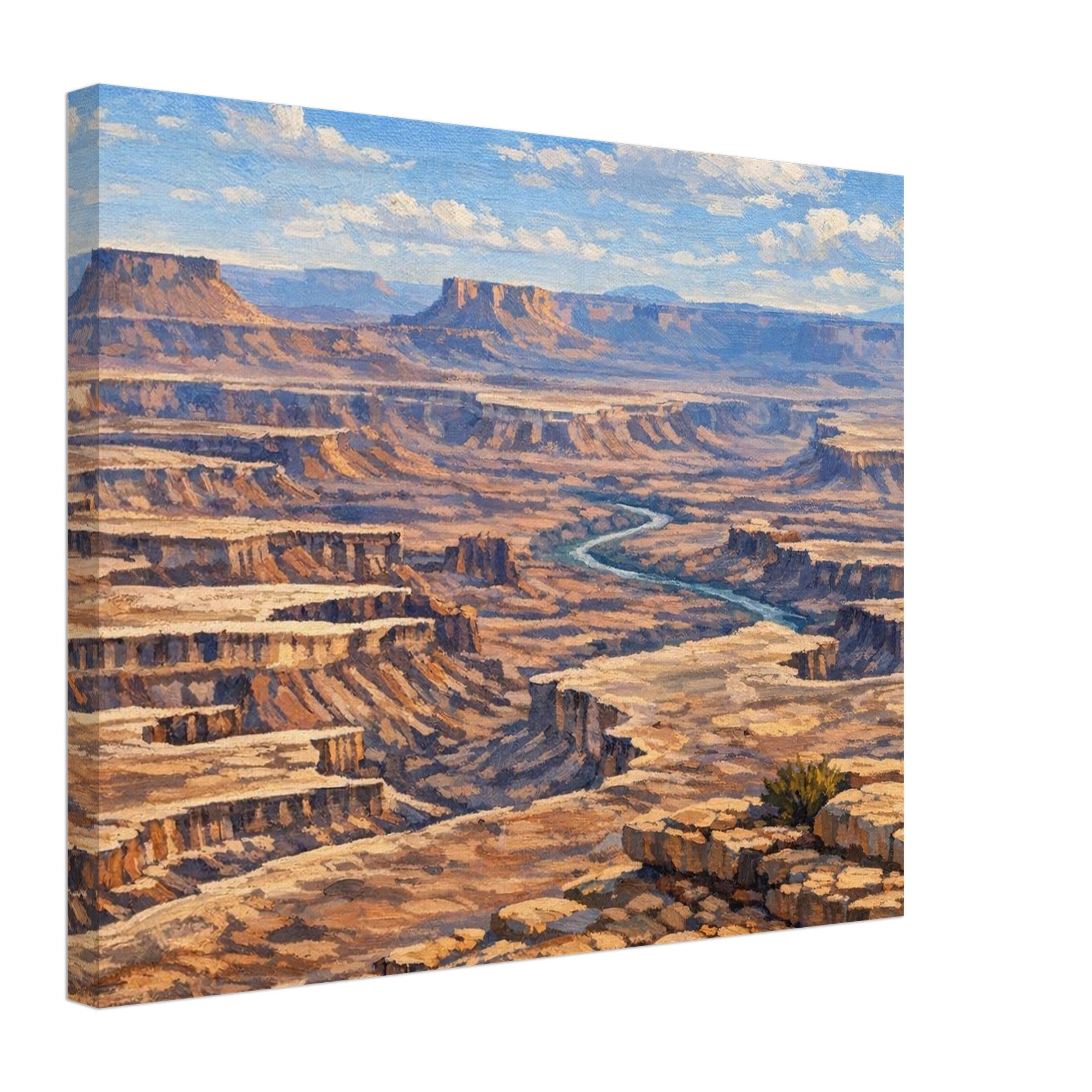 Canyonlands National Park day canvas print displayed on a clean white background, showing the full artwork, gallery‑wrapped edges, and professional product presentation.